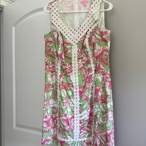 Lilly Pulitzer Pink and Green Floral Dress